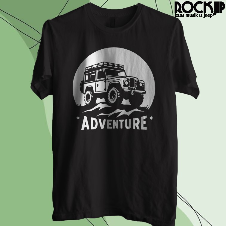 Jual Kaos Baju Distro Pria Wanita Jeep Adventure Hitam
