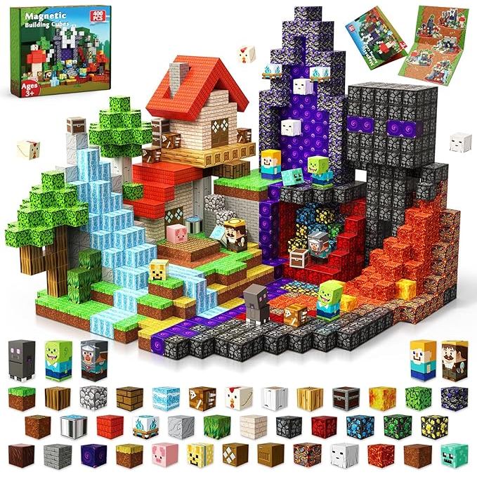 Magnetic Blocks - 400PCS Magnetic Building Blocks Toys Forest Portal