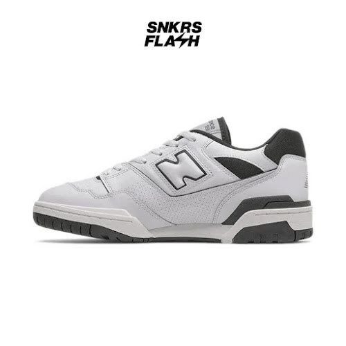 NEW BALANCE 550 White Black Sepatu Sneakers Pria  - BB550HA1 - Size 44.5
