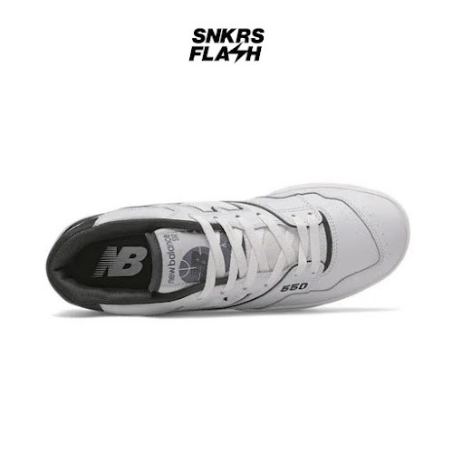 NEW BALANCE 550 White Black Sepatu Sneakers Pria  - BB550HA1 - Size 44.5