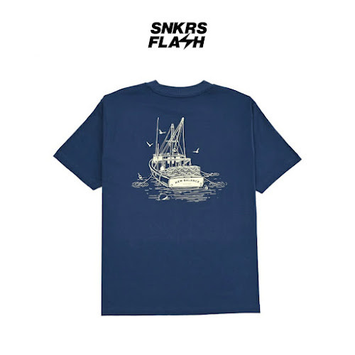 NEW BALANCE Tshirt Lobster Boat Navy Baju Lengan Pendek Pria  - MT51923NNY