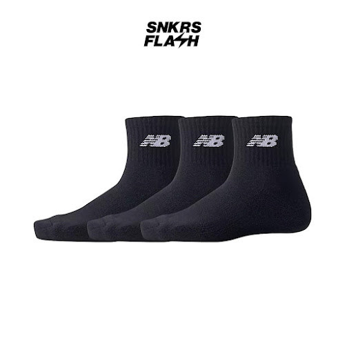 NEW BALANCE Sock Nb Everyday Ankle 3 Pack Black Kaos Kaki Unisex  - LAS33933BK - Size M