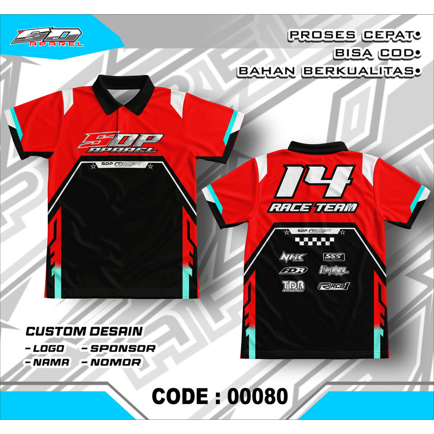 Jersey Kaos Baju Team Racing | Custom Nama | Premium Printing