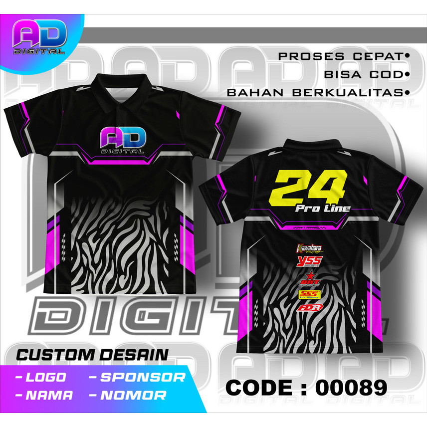Jersey Futsal Custom Polyester Premium Full Printing Premium – Baju Kaos Lengan Pendek Desain Desain