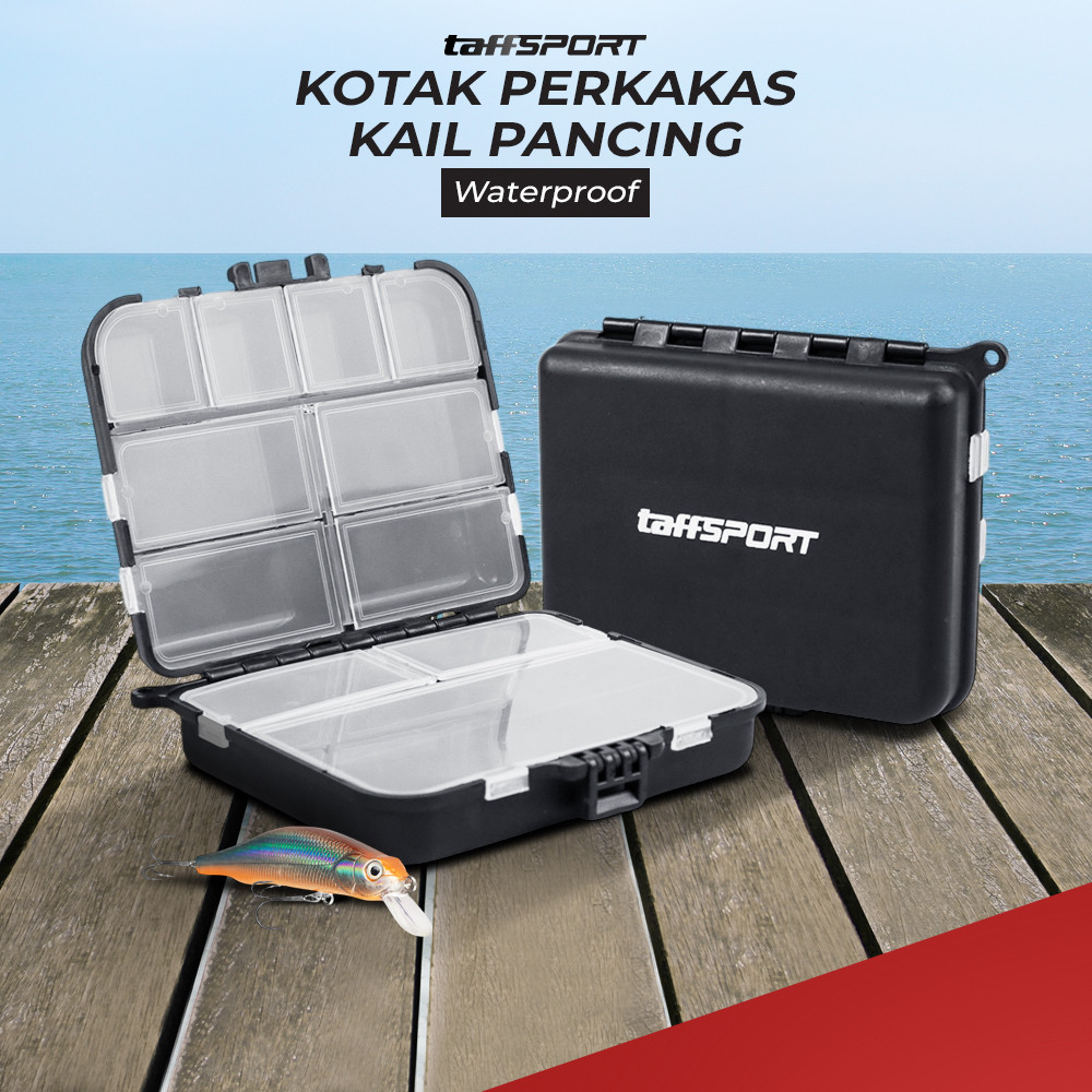 Kotak Kail Pancing [WATERPROOF] TaffSPORT Q041 | Box Perkakas Alat Pancing Anti Air | Storage Umpan 