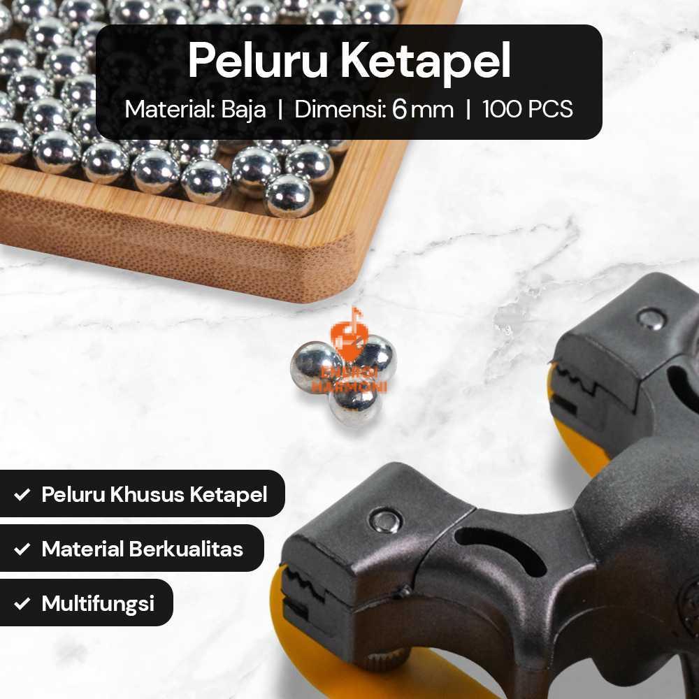 OUrine Peluru Ketapel Bola Baja Steel Balls 6mm 100PCS - OU6