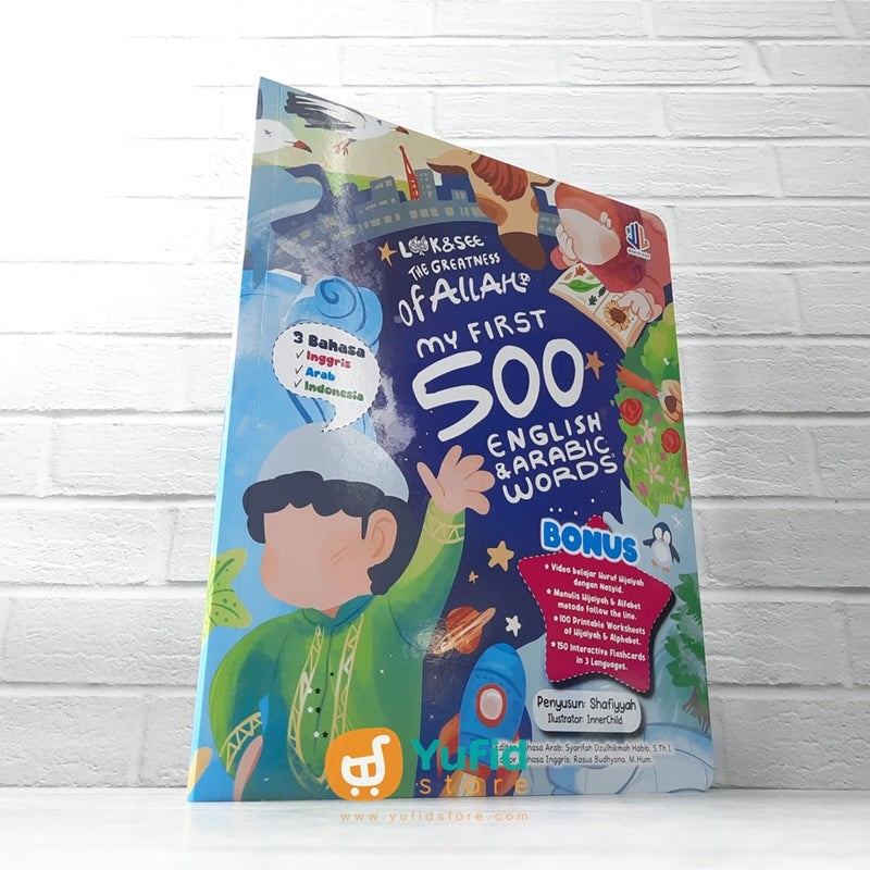 BUKU MY FIRST 500 ENGLISH AND ARABIC WORDS 3 BAHASA (MAALIK KIDS)