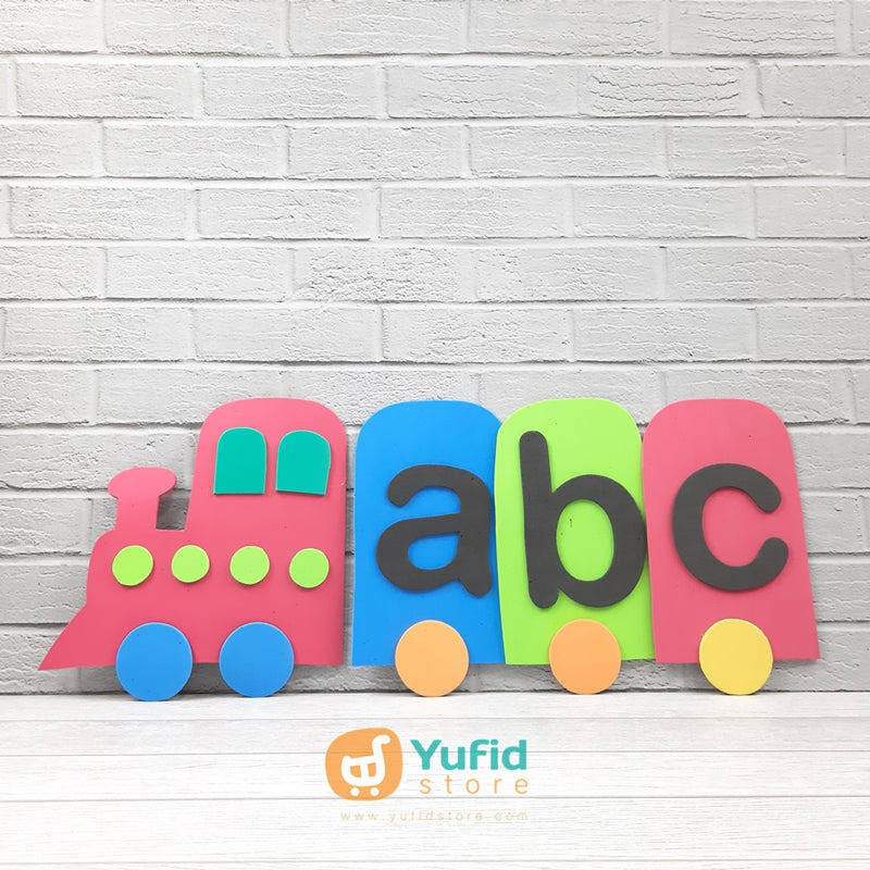 HIASAN DINDING PERAGA ALFABET KERETA