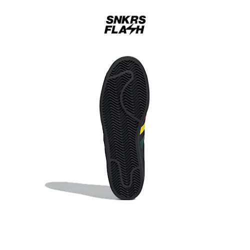 ADIDAS Superstar Rasta Black Sepatu Sneakers Pria - Ih3121 - Size 45.3