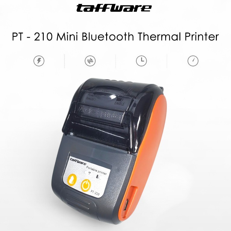 Printer Termal Bluetooth 58mm, Mesin Cetak Struk Portabel & Baterai Tahan 3 Hari
