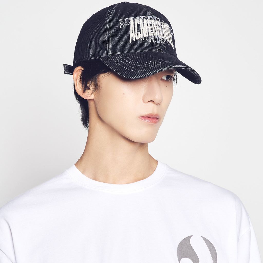[ADLV] Corduroy Stitch Point Ball Cap Black - Topi Standard Fit Unisex Acme de da vie