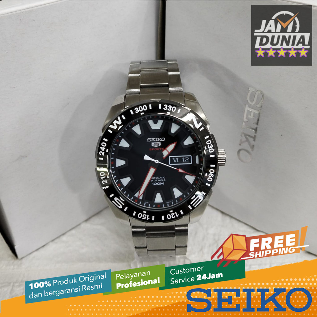 JAM TANGAN PRIA SEIKO 5 ORIGINAL AUTOMATIC SEIKO SRP743K1 SEIKO SRP743 STAINLESS SILVER KOMBINASI BL