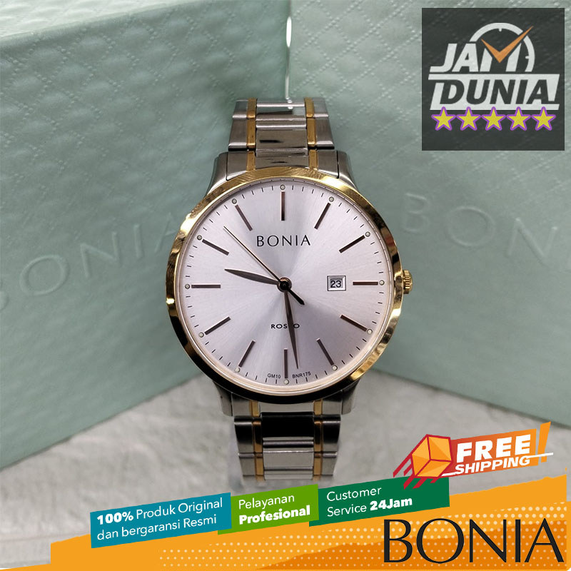 JAM PRIA ANALOG BONIA ROSSO ORIGINAL BONIA BNR175-1612 BONIA BNR175 1612 BONIA BNR 175 1612 SILVER G