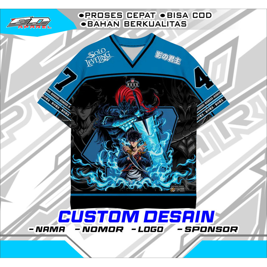 Jersey Futsal Custom Polyester Premium Full Printing Premium – Baju Kaos Lengan Pendek Desain Full D