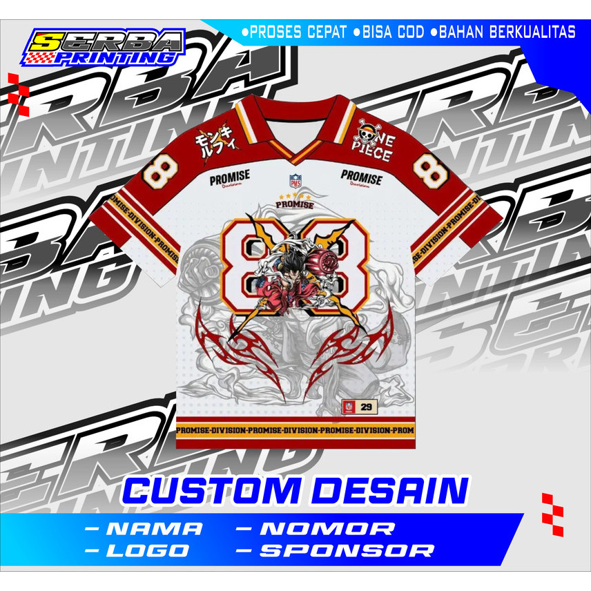 Jersey Futsal Custom Cotton Combed Full Printing Premium – Baju Kaos Lengan Pendek Desain Nomor Send