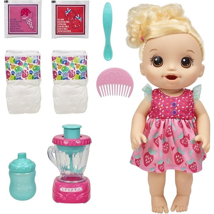 Baby Alive Magical Mixer Baby Doll Strawberry Shake Blender Accessories