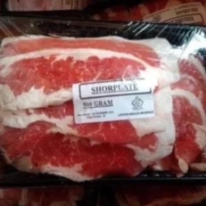 Daging shortplate (slice berlemak) 500g