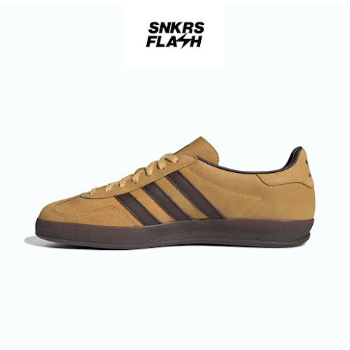 ADIDAS Gazelle Indoor Oat Dark Brown Sepatu Sneakers Pria - IH4771 - Size 46