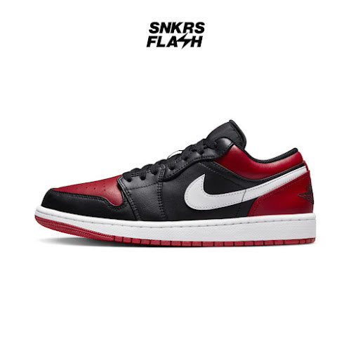 NIKE Air Jordan 1 Low Alternate Bred Toe Sepatu Sneakers Pria - 553558066 - Size 43