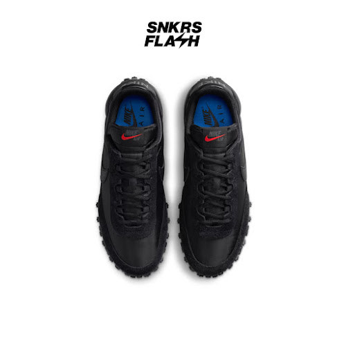 NIKE Air Max Waffle Sp Black Anthracite Sepatu Sneakers Unisex - FV6946001 - Size 44.5