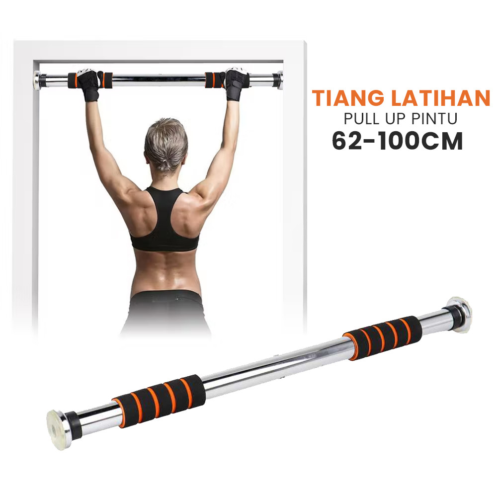 COD -  Tiang Latihan Pull Up Pintu Pattern Grip 62 100cm 1604 Black Or Red