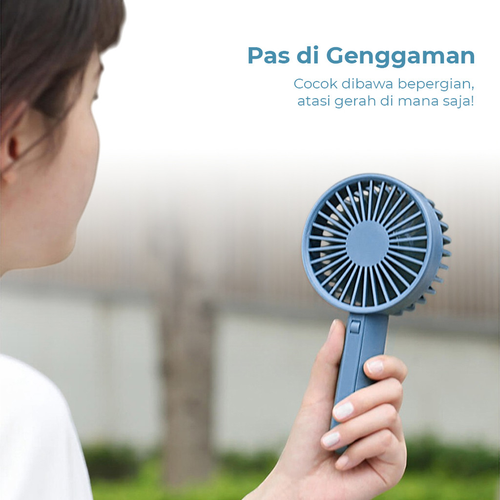 VH - Kipas Angin Portable - Genggam Handheld Mini Cooling Fan - 1000mAh - USB Rechargeable - Compact