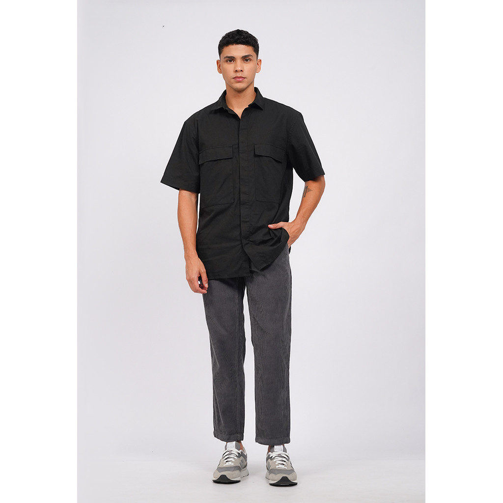 Executive Regular Fit Corduroy Pants Charcoal
