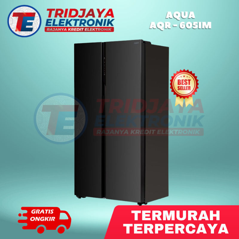 Kulkas AQUA 2 Pintu AQR-605IM Side by Side Terlaris