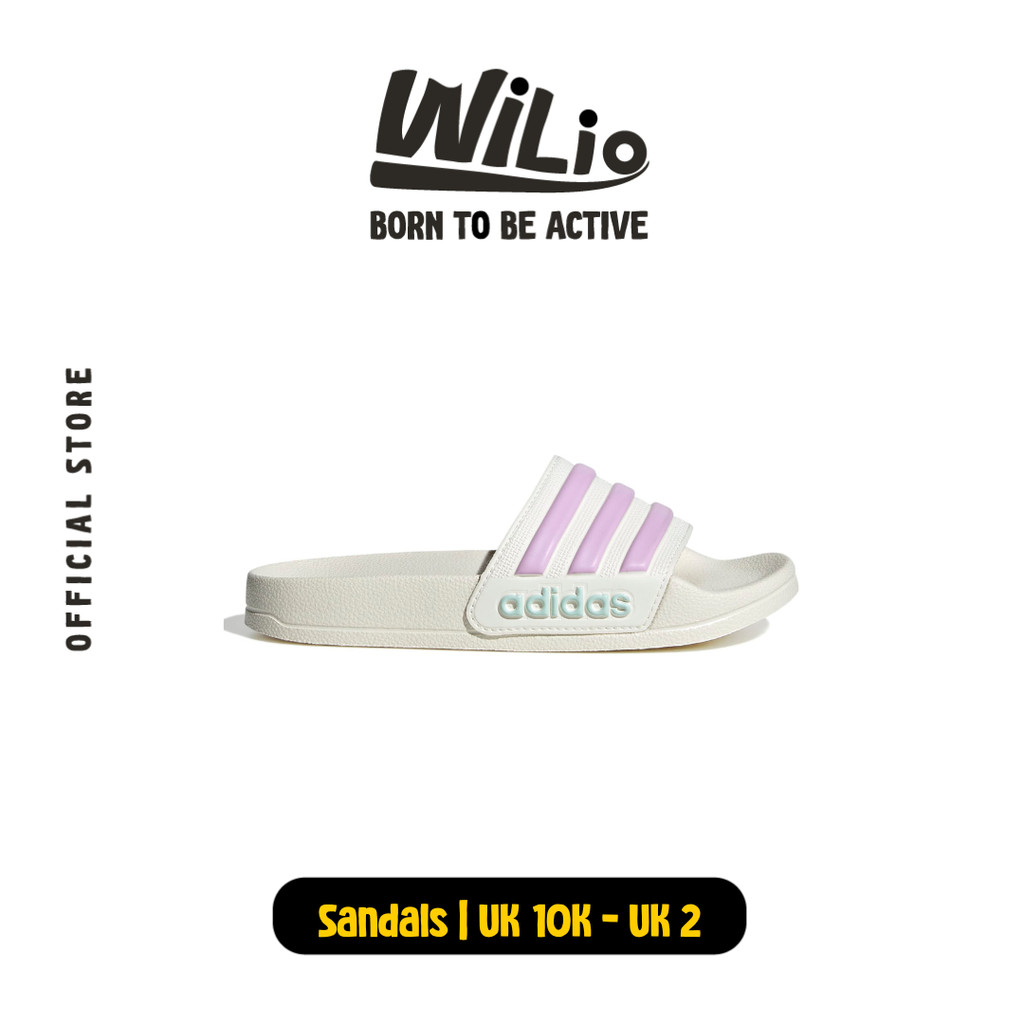 ADIDAS Adilette Shower Slides K JP5784 - Sandal Anak (Putih)