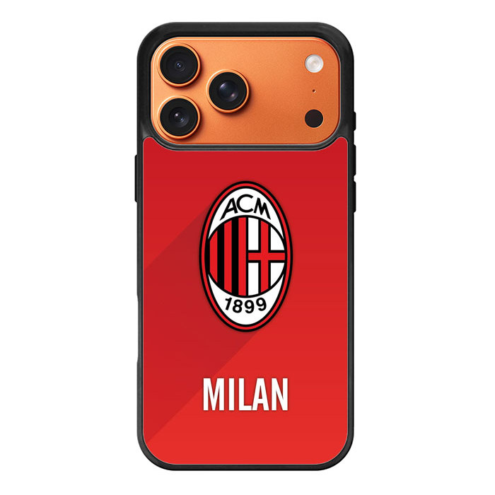 Case Hybrid Softcase Custom Hardcase iPhone 17 16 15 14 13 12 11 XR Pro Max Plus Air Mini  Ac Milan 