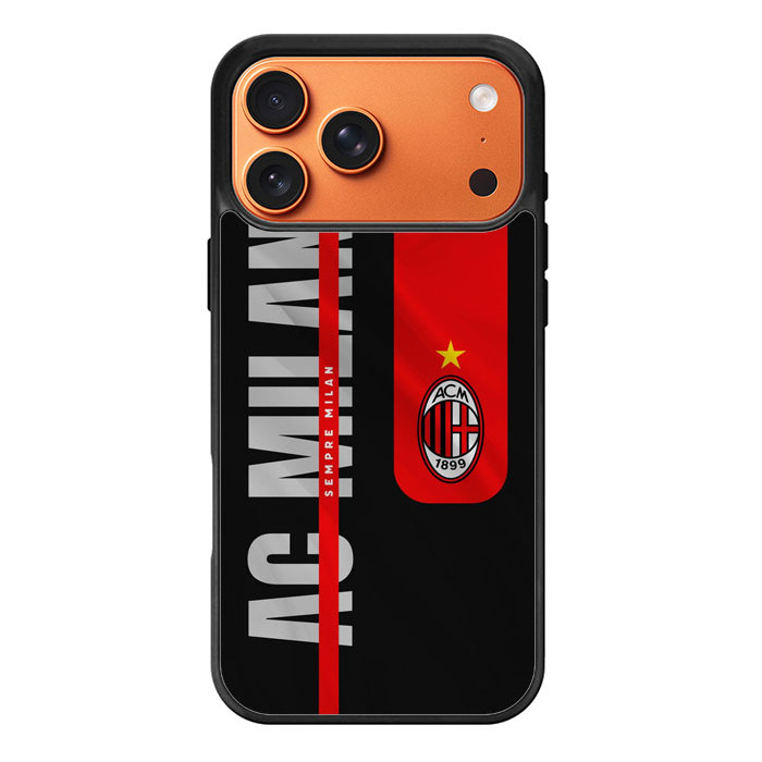 Case Hybrid Softcase Custom Hardcase iPhone 17 16 15 14 13 12 11 XR Pro Max Plus Air Mini  Ac Milan 