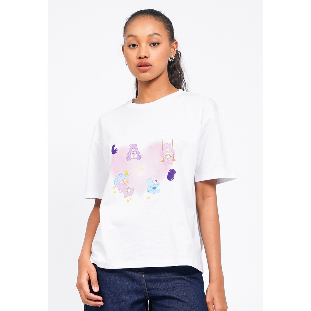 COLORBOX Care Bears Oversized Graphic T-Shirt Off White