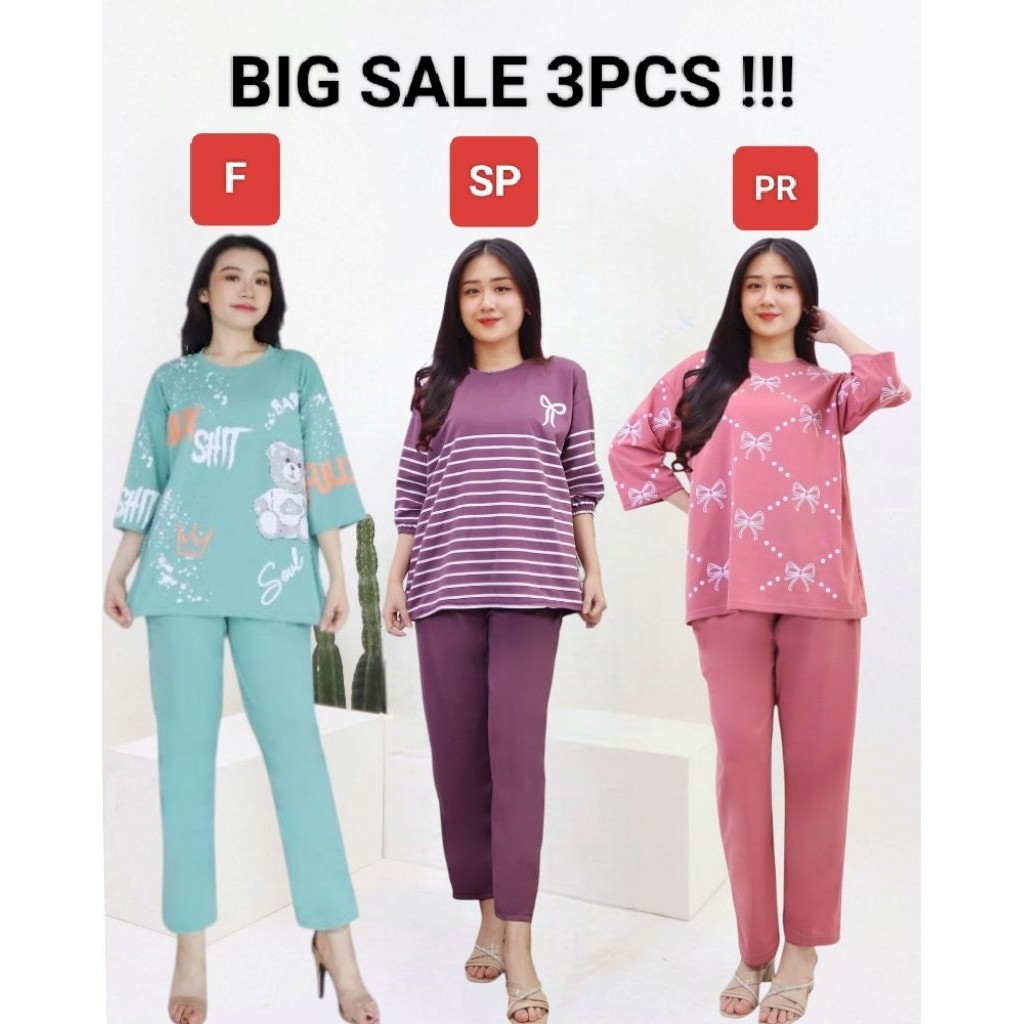 Murah Stln 1 Set Outfit Terbaru 2025 Satu Set Celana Cewek Cewe One Set Wanita Kekinian Baju Celana 