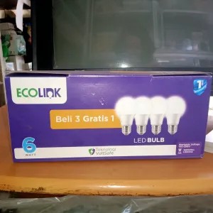 Lampu LED Ecolink 6 Watt Beli 3 Gratis 1