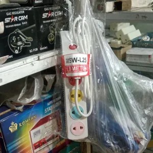 Olor/Stop kontak + kabel 1,8 meter lubang 5