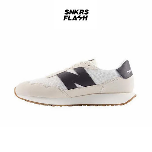NEW BALANCE 237 WHITE BLACK BEIGE - MS237WB - Size 40.5