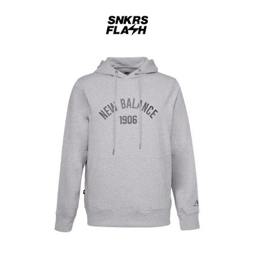 NEW BALANCE Nb Ev Hoodie Grey Jaket Pria - LMH33553Y