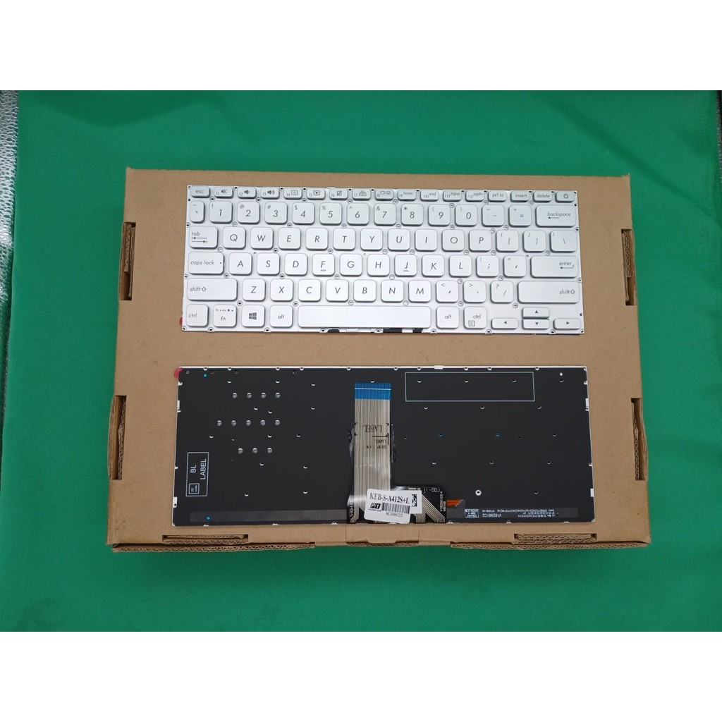 Keyboard Asus Vivobook 14 a412 a412da a412f a412fa Silver Backlite