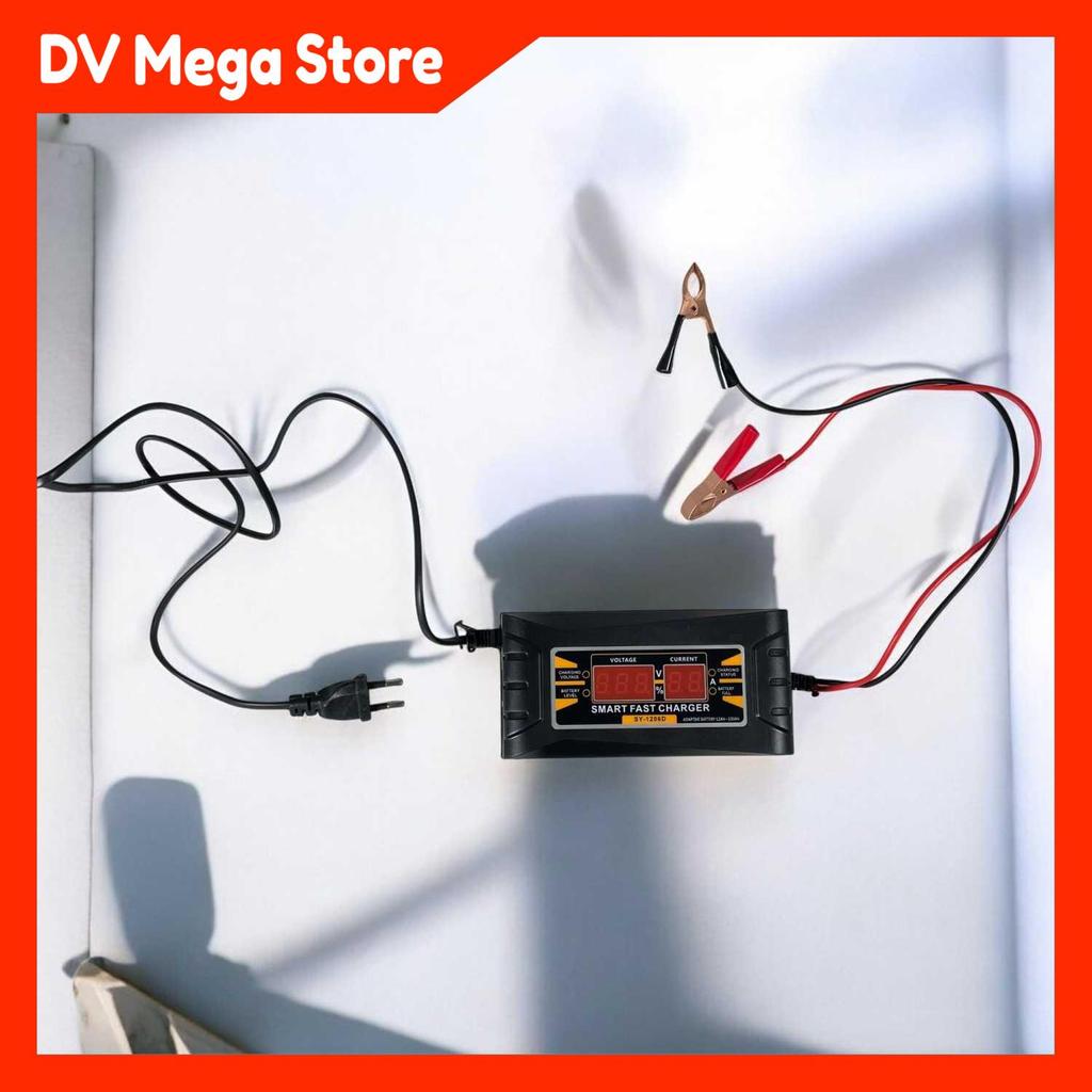 DV Mega Store AISHANG Charger Aki Mobil Motor Intelligent Battery Charger 12V 6A - MA-1206A