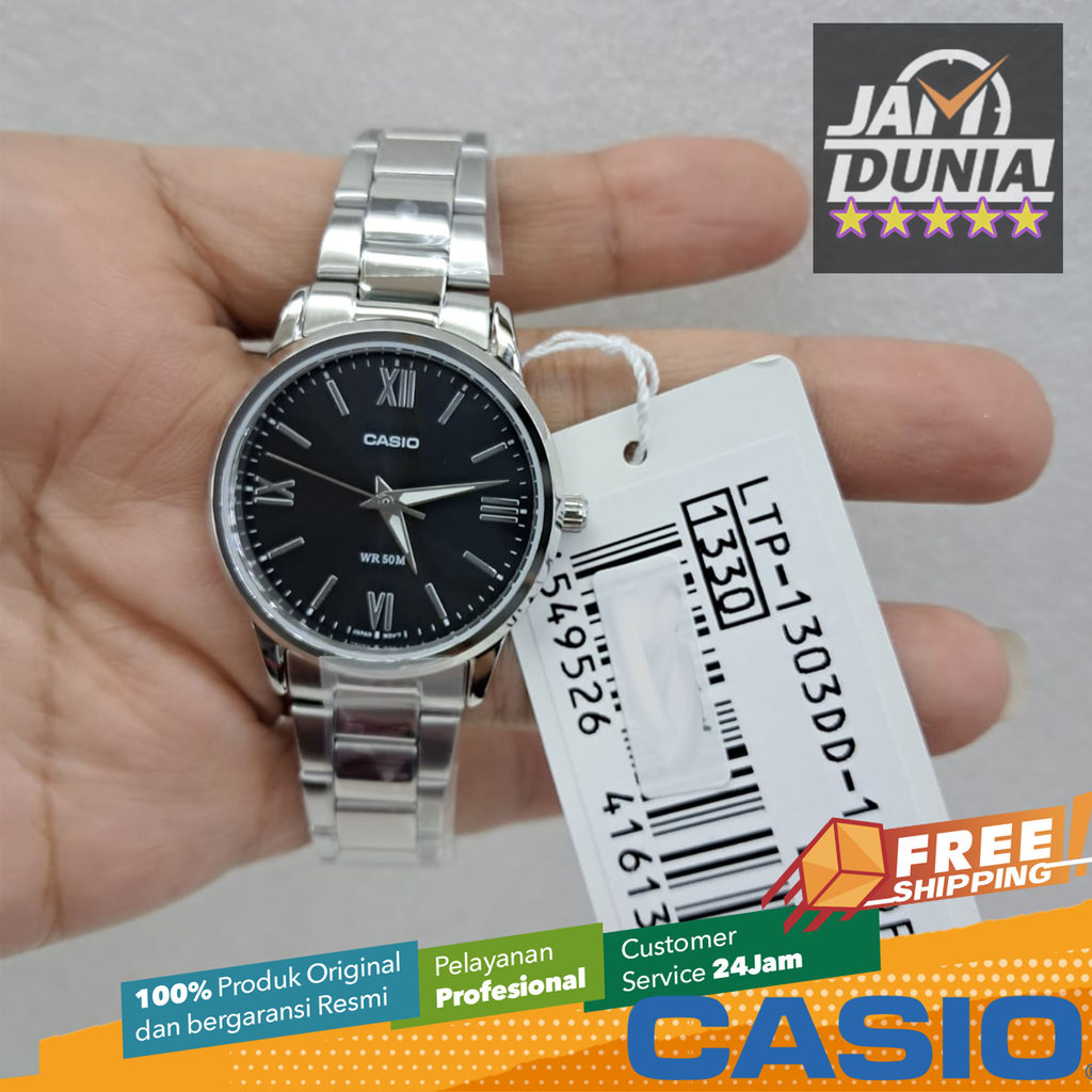 JAM TANGAN WANITA ANALOG CASIO ORIGINAL CASIO LTP-1303DD-1AVDF CASIO LTP 1303DD 1A CASIO LTP-1303DD-