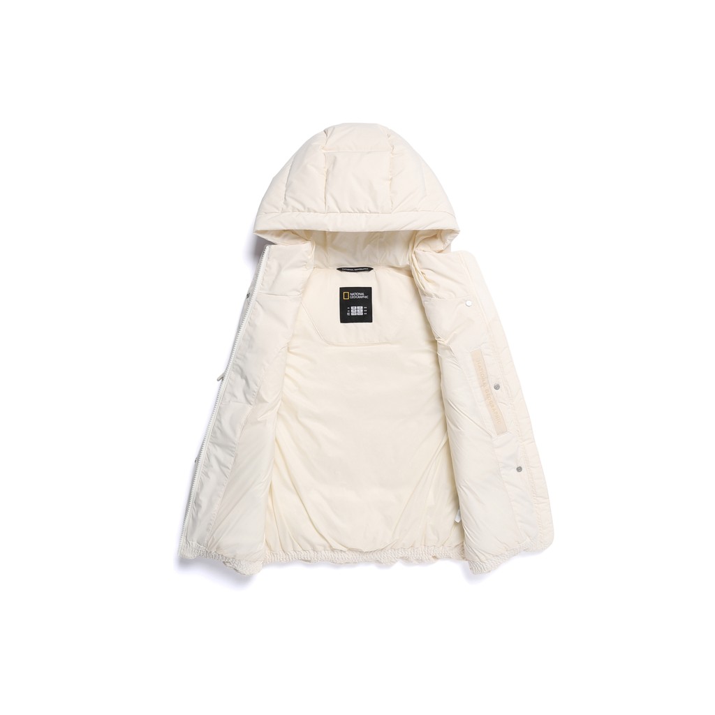 National Geographic Women Crassa Hoodie Duck Down Vest Ivory - Hoodie Ivory