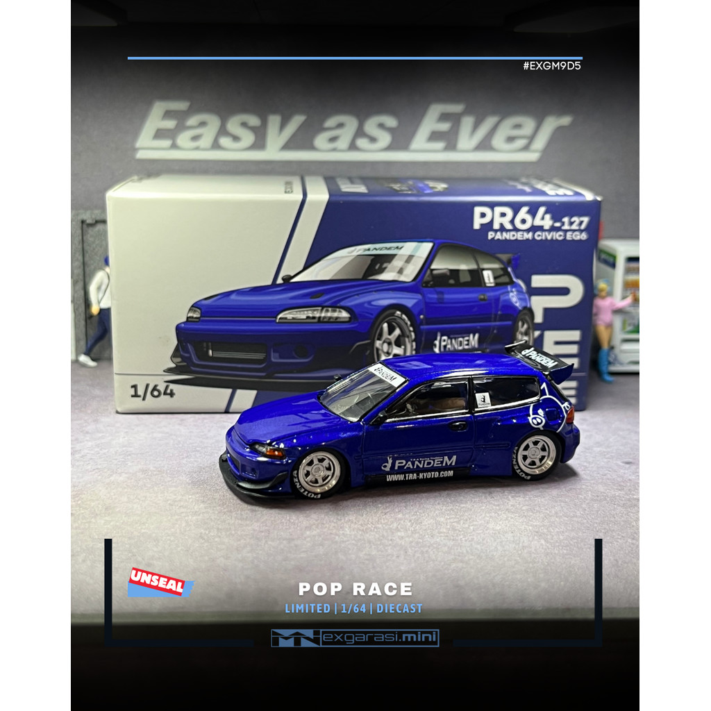 POP RACE Honda Pandem Civic EG6 - Blue