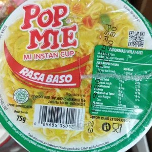 Pop Mie Kuah (bakso)