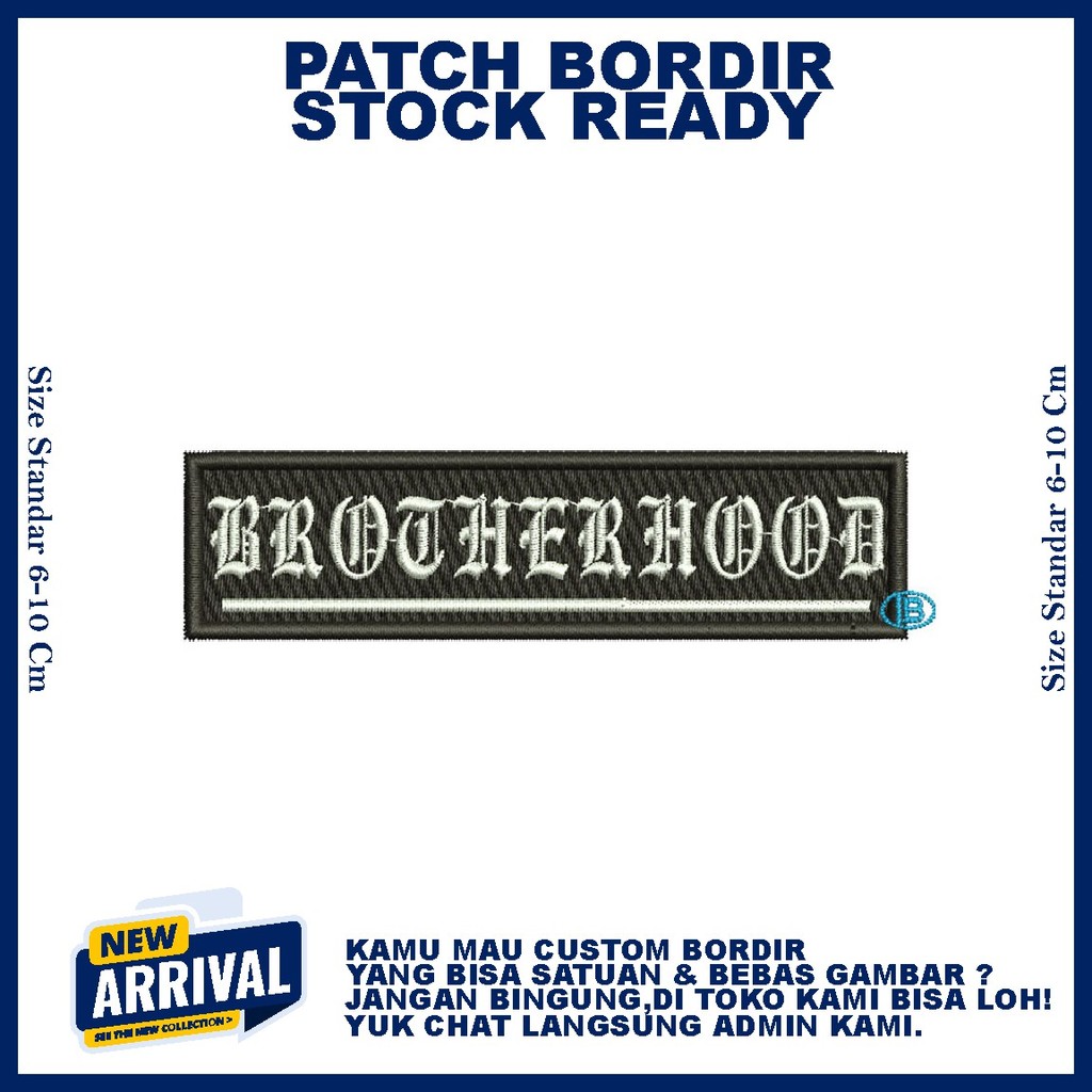 EMBLEM PATCH BORDIR BROTHERHOOD HIGH QUALITY EMBROIDERY - ZONABORDIR