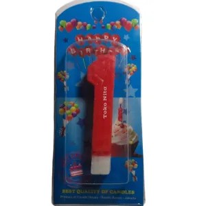 Lilin Merah Angka 1