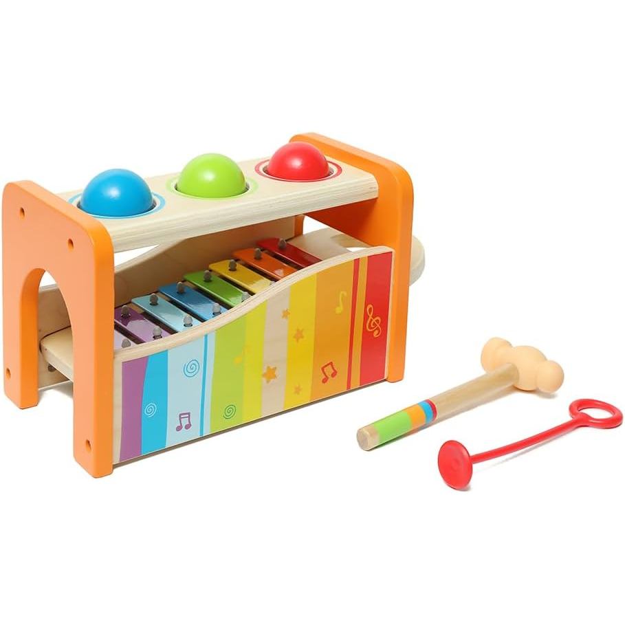Hape Pound & Tap Bench with Slide Out Xylophone 