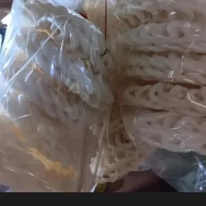 kerupuk matang putih besar isi 5
