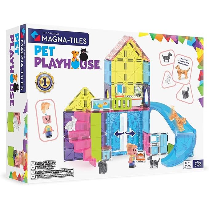 PicassoTiles 128PC Magnetic Race Car Track 