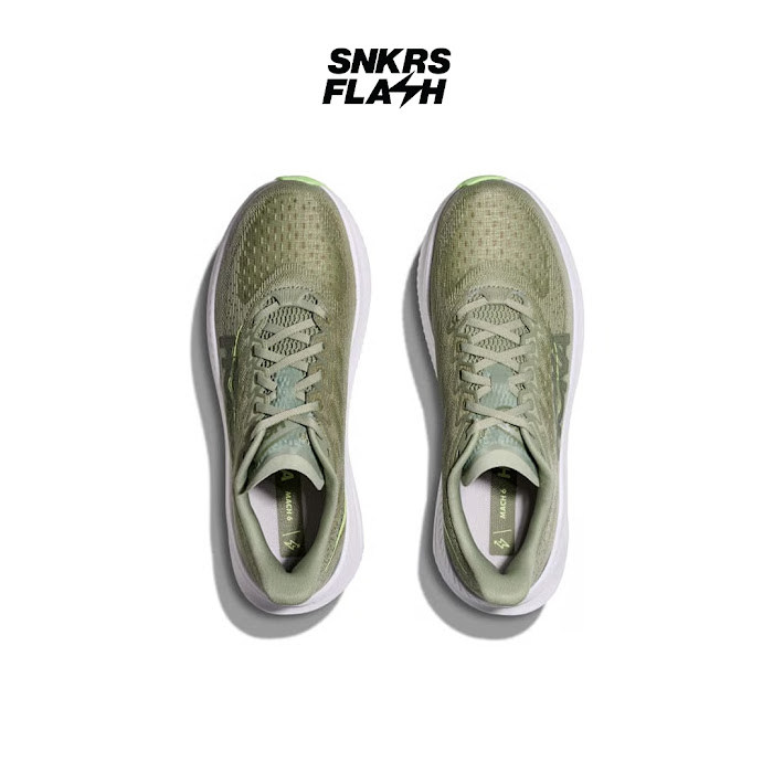 HOKA ONE ONE Mach 6 Forest Lichen Tart Apple Sepatu Lari Pria - 1147790FRT - Size 40