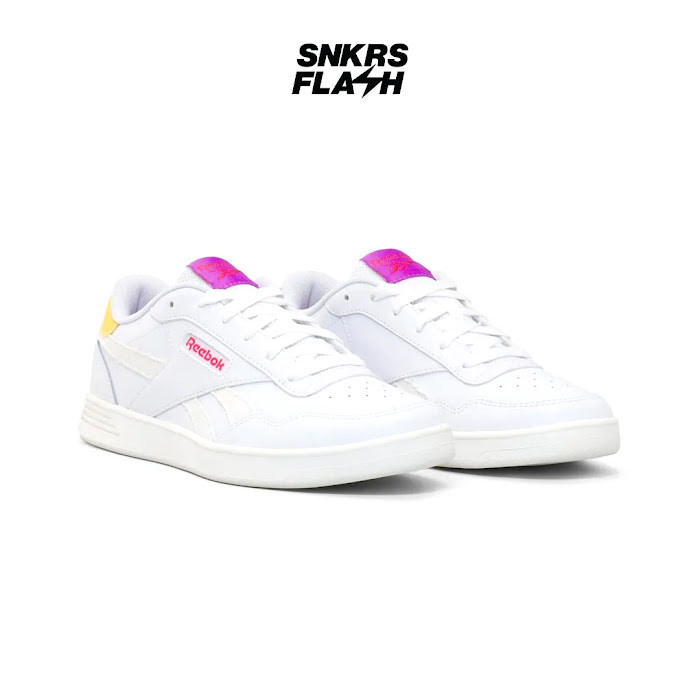 REEBOK Court Advance White Chalk Purple Sepatu Sneakers Wanita - 100208895 - Size 37
